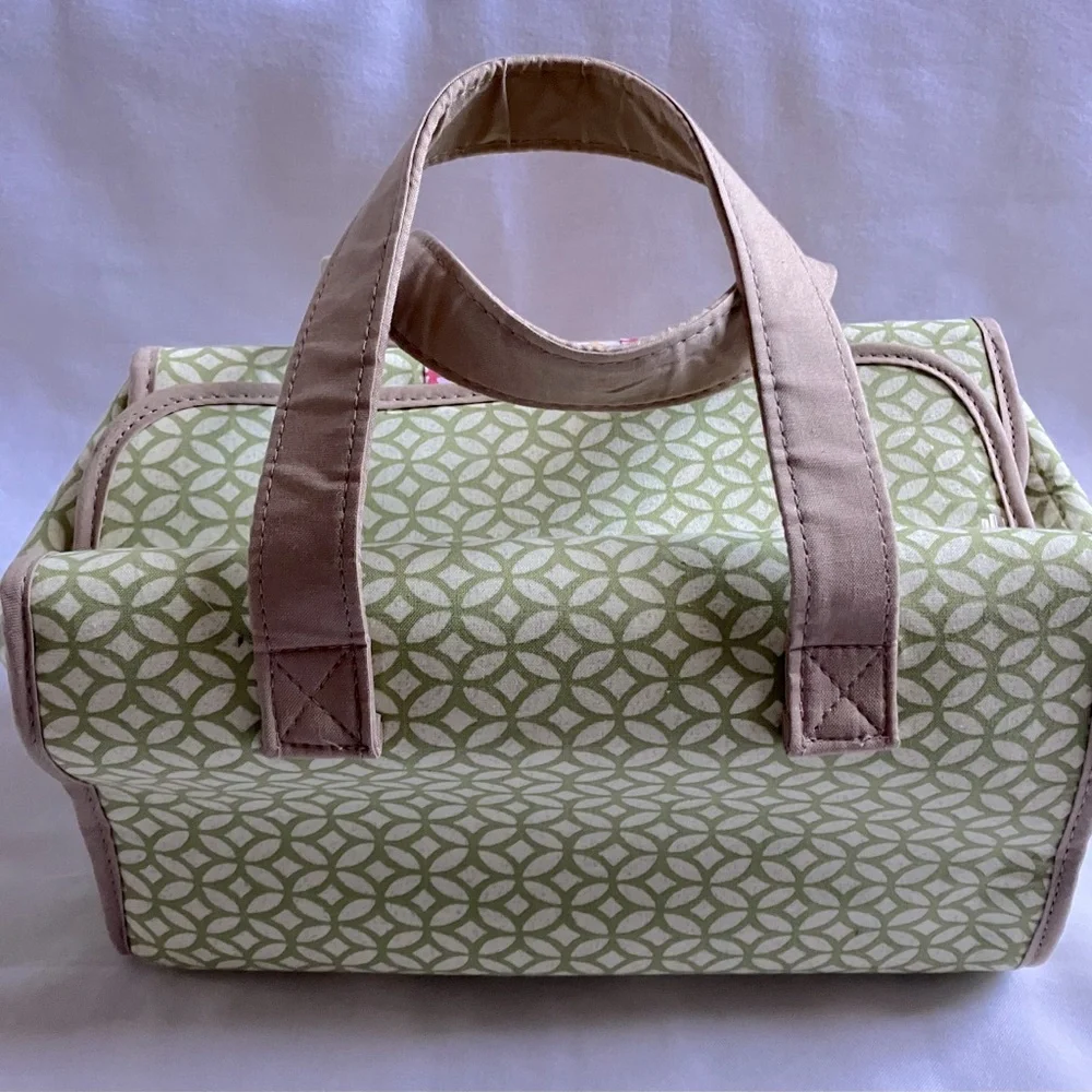 ONCE UPON A Rose Green Patterned Cosmetic Bag Set(2)